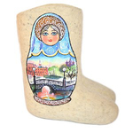 Валенки женские "Матрешка Питерские мосты" (0159А)