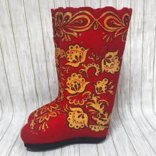 Валенки красные (417А) фото 3