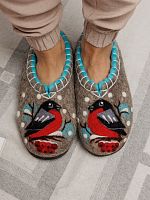 Тапочки женские "Снегири" (Т325Н)