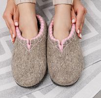 Тапочки женские с розовой обшивкой (Т332)